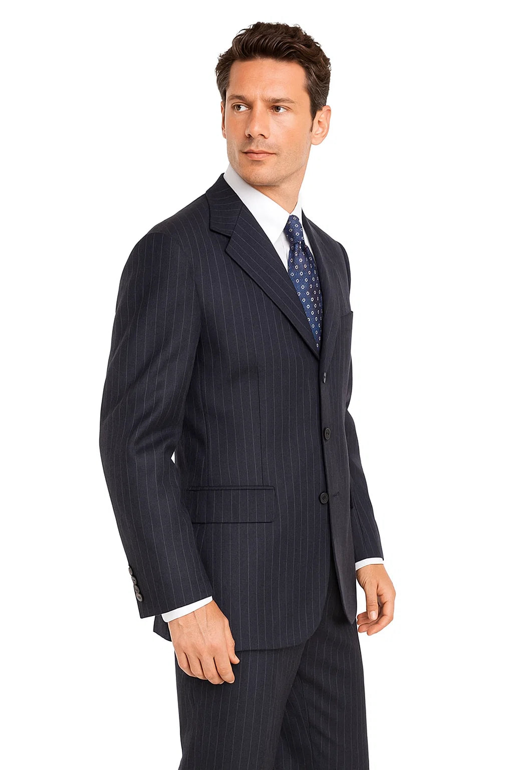 Charcoal Grey 3-Button Classic Fit Men's Suit, 100% Wool