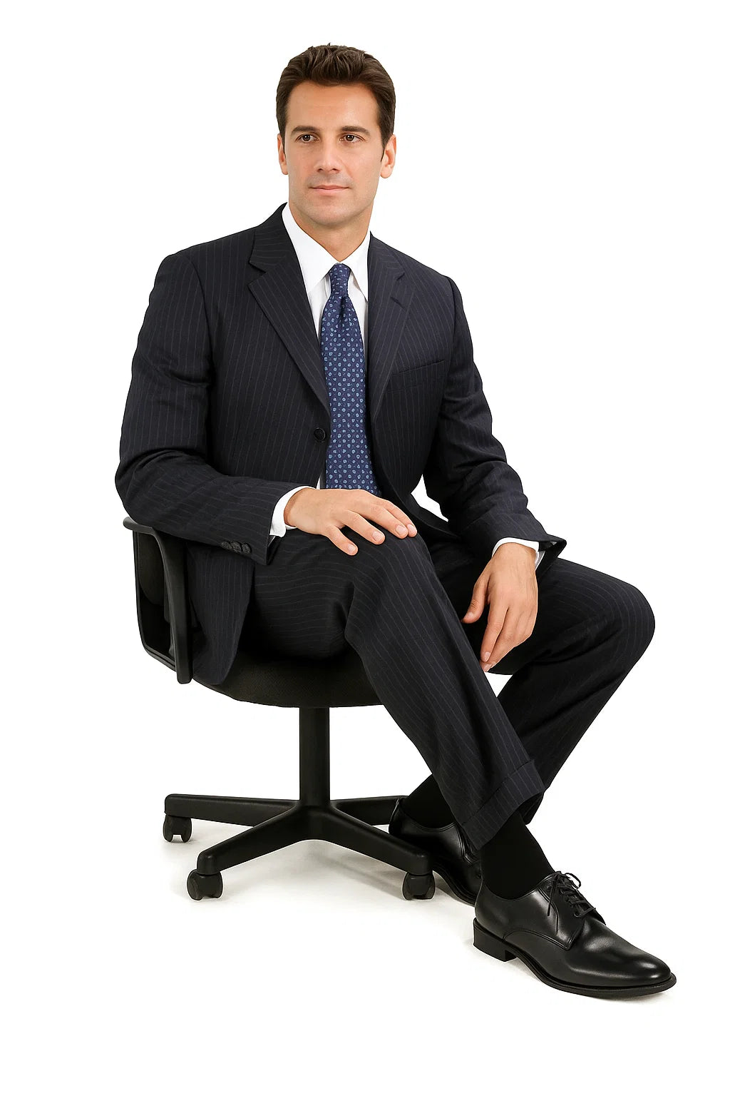 Charcoal Grey 3-Button Classic Fit Men's Suit, 100% Wool