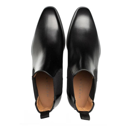 Men's Cervantes Black Chelsea Boots by Mezlan – Handcrafted Calfskin, Made in Spain