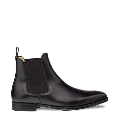 Men's Cervantes Black Chelsea Boots by Mezlan – Handcrafted Calfskin, Made in Spain