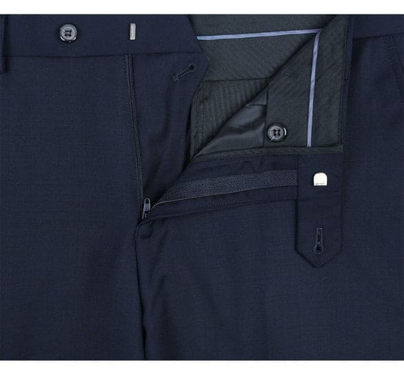Renoir Clothing - Renoir Suit - Renoir Fashion - Super 140s Wool Two Button Classic Fit Navy Renoir Suit