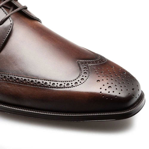 Men’s Mezlan Tasso Chestnut Derby Oxford – Premium Calfskin Leather Dress Shoe, Made in Spain