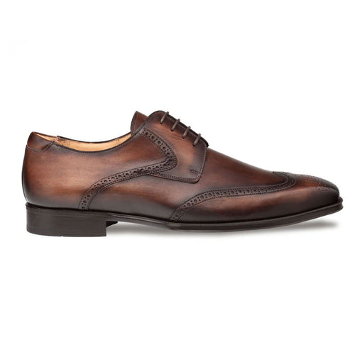 Men’s Mezlan Tasso Chestnut Derby Oxford – Premium Calfskin Leather Dress Shoe, Made in Spain