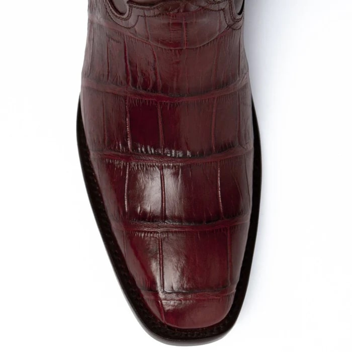 Ferinni Boot - Mens Dress Cowboy Boot - Ferrini Men's Stallion Alligator Belly Boots French Toe Handcrafted Chocolate in Chocolate