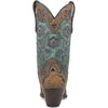 Dan Post Womens Vintage Bluebird Chocolate & Teal 11 Snip Toe Cowboy Boot