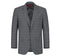Renoir Clothing - Renoir Suit - Renoir Fashion - Performance 3-piece Classic Fit Grey Windowpane Check Renoir Suit
