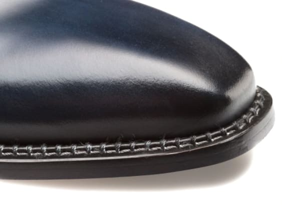 Enterprise Blue Calfskin Balmoral by Mezlan – Elegant Plain Toe Oxford Made in Spain