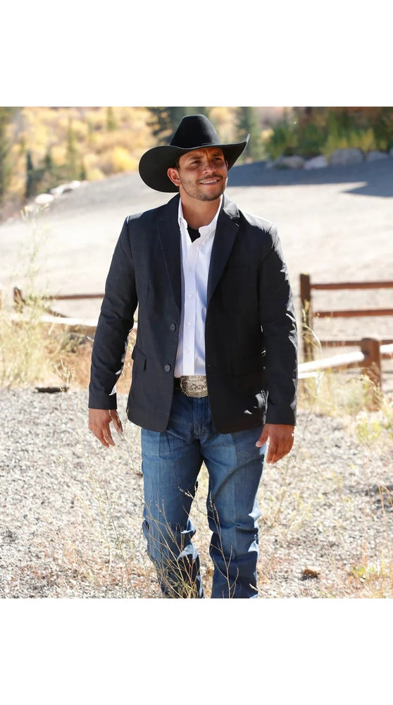 Cinch Men's Charcoal Grey Western Suit Jacket with Paisley Lining