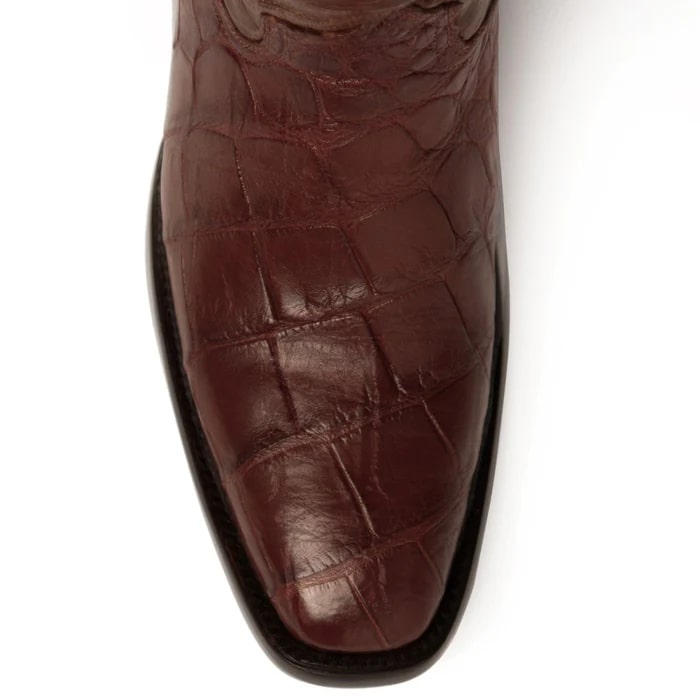 Ferinni Boot - Mens Dress Cowboy Boot - Ferrini Men's Stallion Alligator Belly Boots French Toe Handcrafted Cognac in Cognac
