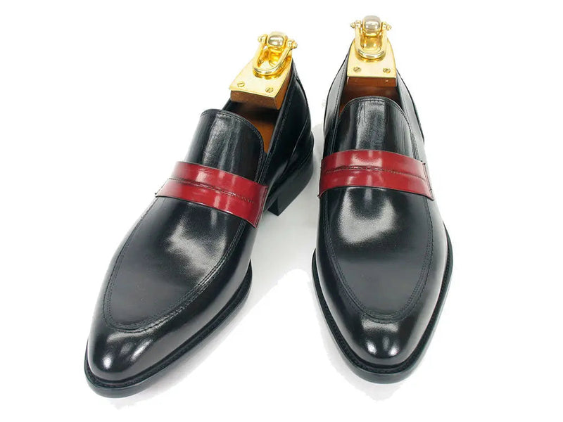 Carrucci Mens Penny Loafer in Contrast Strap