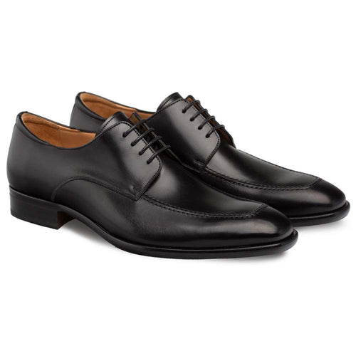 Mezlan Coventry Black Calfskin Oxford for Men – Timeless Apron Toe Design, Spanish Craftsmanship