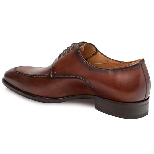 Men’s Mezlan Coventry Oxford in Dark Cognac – Premium Calfskin Apron Toe Dress Shoe, Made in Spain