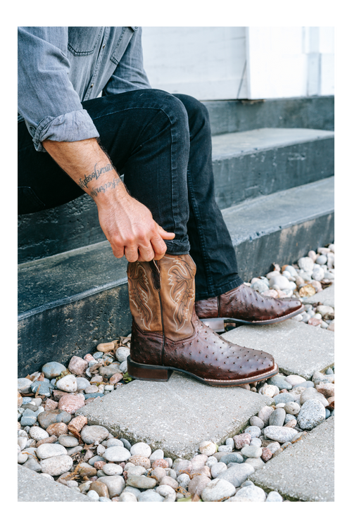 ALAMOSA FULL QUILL OSTRICH BOOT
