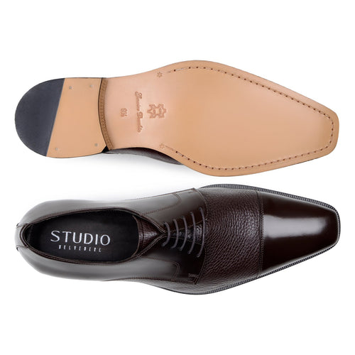 Belvedere Alexander Brown Leather Luxury Dress Shoe