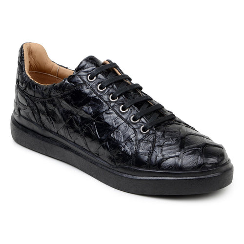 Belvedere Kingstone Black Genuine Alligator Loafer