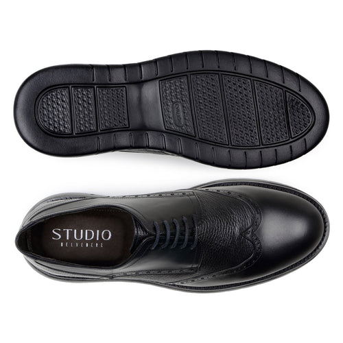 Belvedere Enzo Black Leather Oxford
