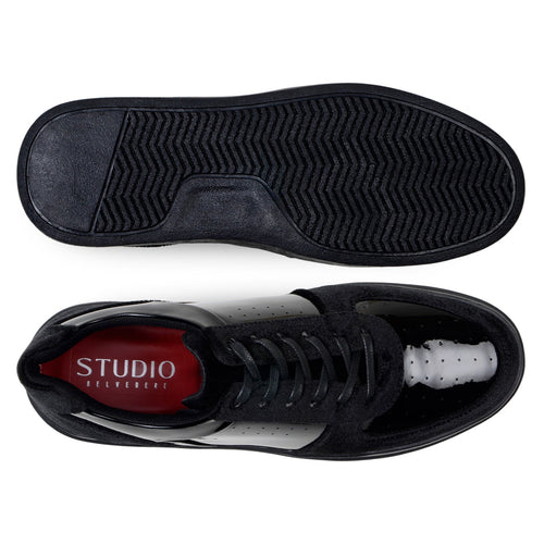 Belvedere Edmond Black Genuine Crocodile Leather Shoe