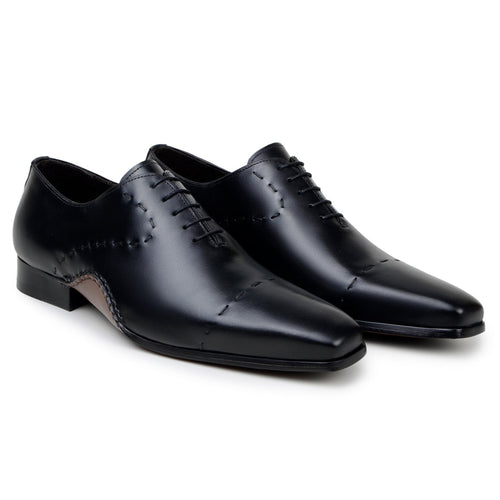 Belvedere Maestro Black Leather Oxford Dress Shoe