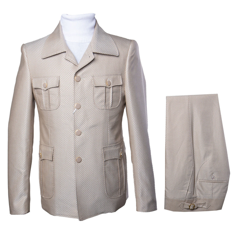 Rossi Man DUKE RM1766 Slim Fit 3-Piece Suit for Men รขโฌโ Modern Cream Off-White Formalwear