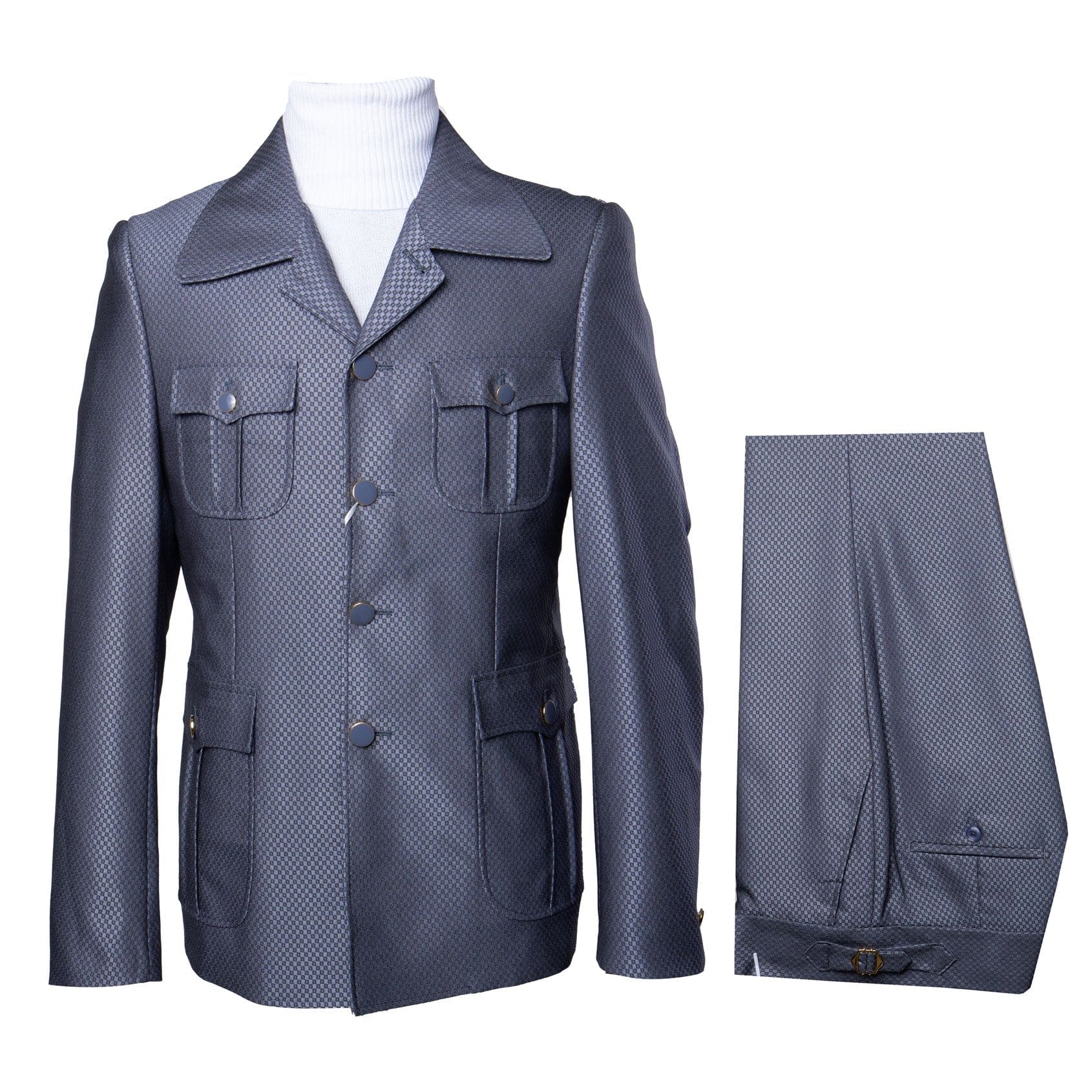 Rossi Man DUKE RM1767 รขโฌโ Slim Fit Steel Grey 3-Piece Suit for Men | Elegant Formalwear