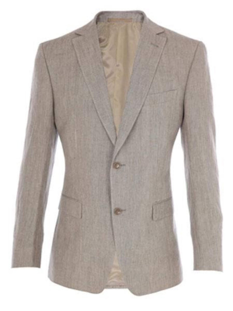 Tan Linen Suit - 2 Button Dark Tan Wedding / Prom Outfit ~ Taupe 100% Linen For Beach Wedding outfit Fabric Suit Flat Front Pants