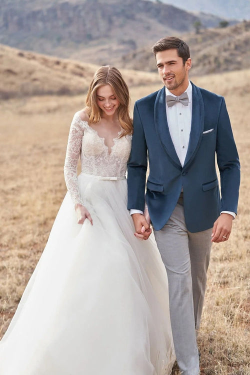 Velvet Blazer - Mens Blazer - Dinner Jacket + 'Venice' Deep Aqua Velvet Dinner Jacket - Separates