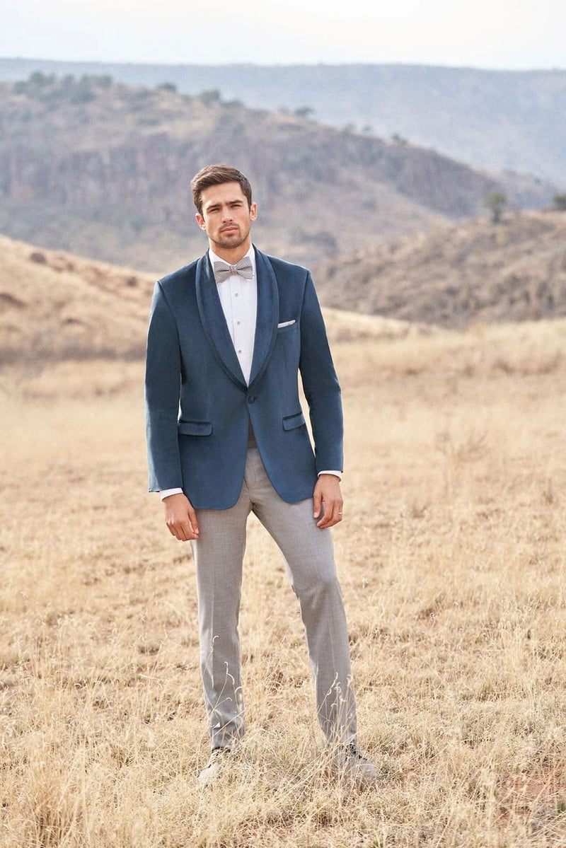 Velvet Blazer - Mens Blazer - Dinner Jacket + 'Venice' Deep Aqua Velvet Dinner Jacket - Separates