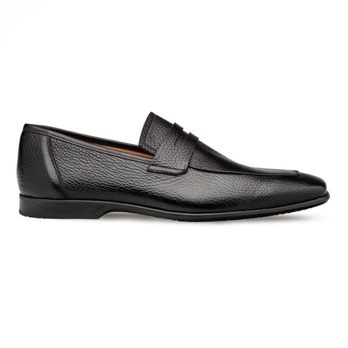Men’s Mezlan Black Penny Loafer – Genuine Deerskin Leather, Handmade in Spain