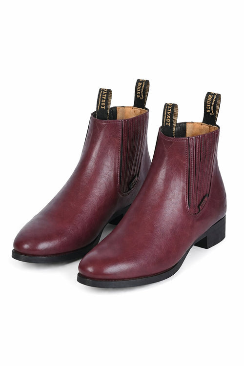 Deerskin Cowboy Boots - Burgundy Deerskin Boots - Deer Boots - Deer Skin Boots