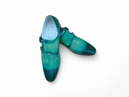 Distress Finished Double Monk Strap Loafer