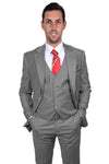 "Mens Stacy Adams Suit - Stacy Adams Suit Men's Two Button Vested Basic Suit - Grey"