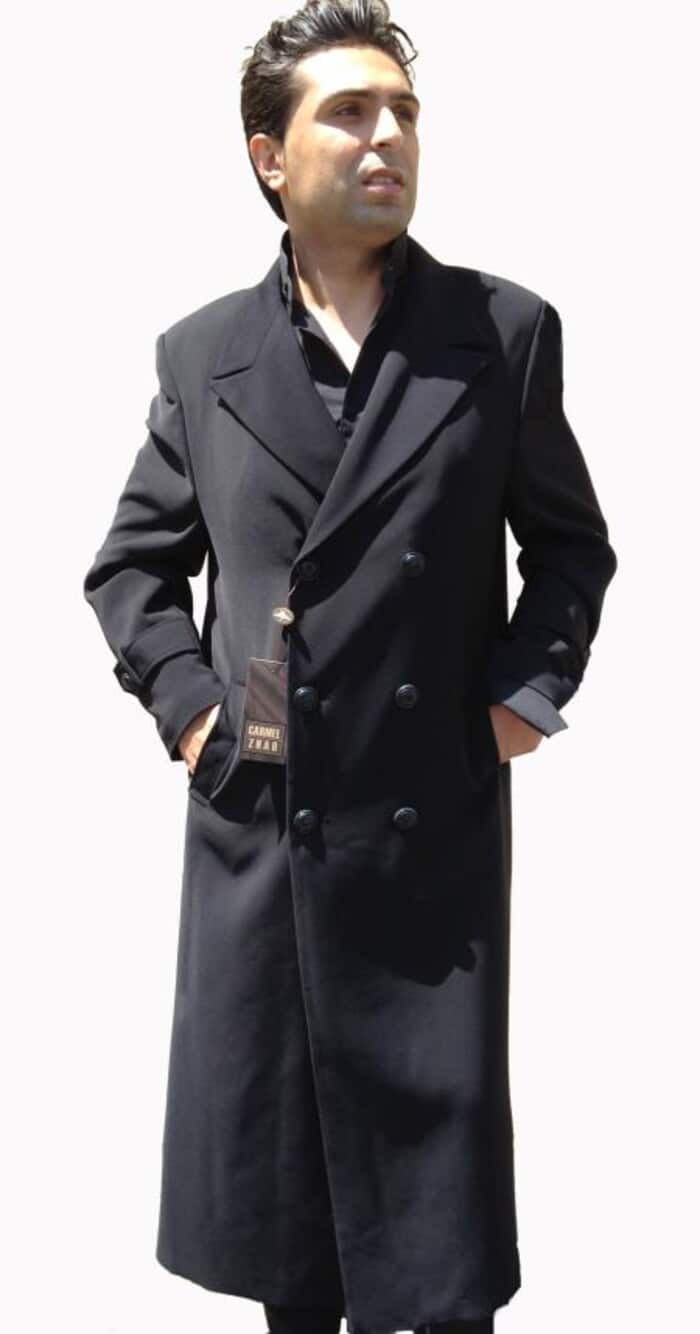 Mens Black Overcoat