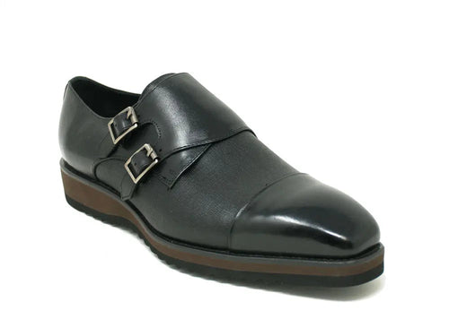 Carrucci Double Monk Strap Loafer – Burnished Finish