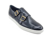 Men's Double Monk Strap Leather Sneaker – Smart Casual Hybrid