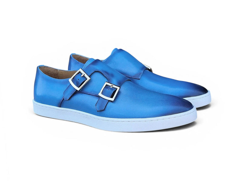 Carrucci Leather Double Monk Strap Sneaker