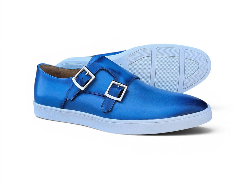 Carrucci Leather Double Monk Strap Sneaker