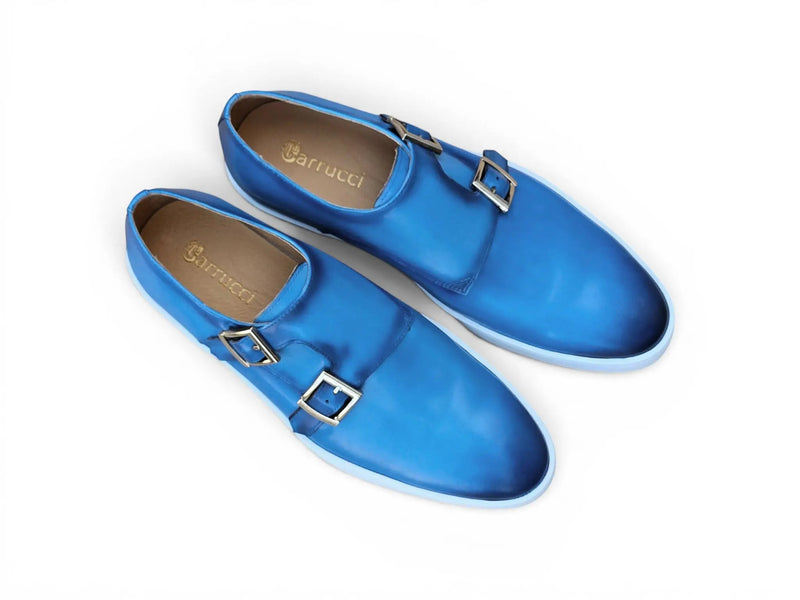 Carrucci Leather Double Monk Strap Sneaker