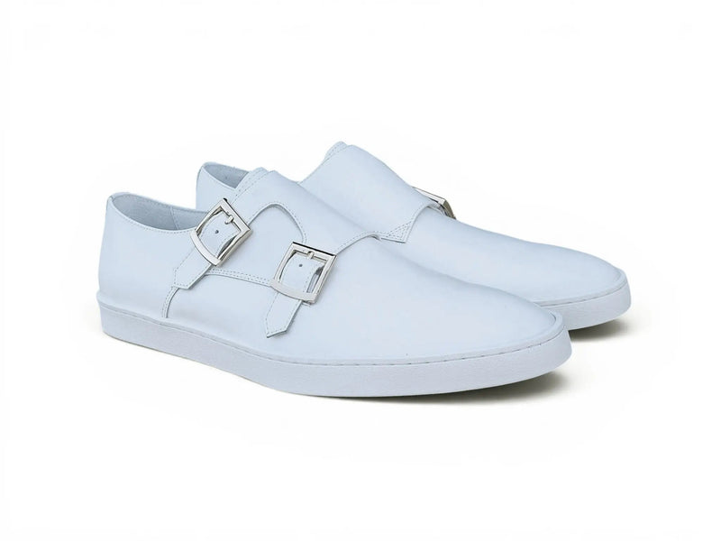 Carrucci Leather Double Monk Strap Sneaker