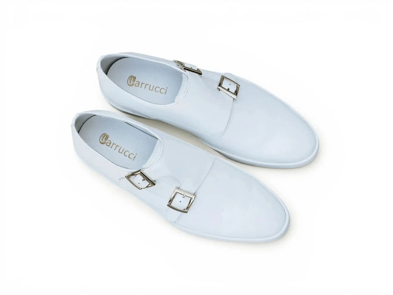 Carrucci Leather Double Monk Strap Sneaker