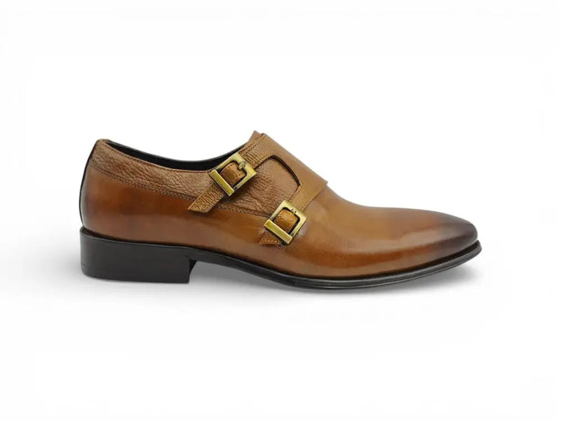 Carrucci Double Monk Loafer - Luxury Leather Slip-Ons