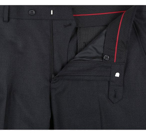 Renoir Clothing - Renoir Suit - Renoir Fashion - Super 140s Wool Two Button Slim Fit Charcoal Renoir Suit