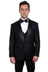 "Mens Stacy Adams Suit - Stacy Adams Suit Men's Black One Button Shawl Lapel Vested Tuxedo"