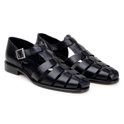 Belvedere Elio - Black Genuine Crocodile Leather Shoe