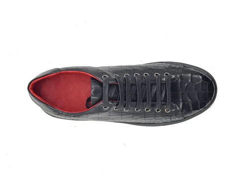 Men’s Embossed Leather Casual Fashion Sneaker