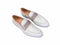 Embossed Leather Strap Linen Sneaker Carrucci