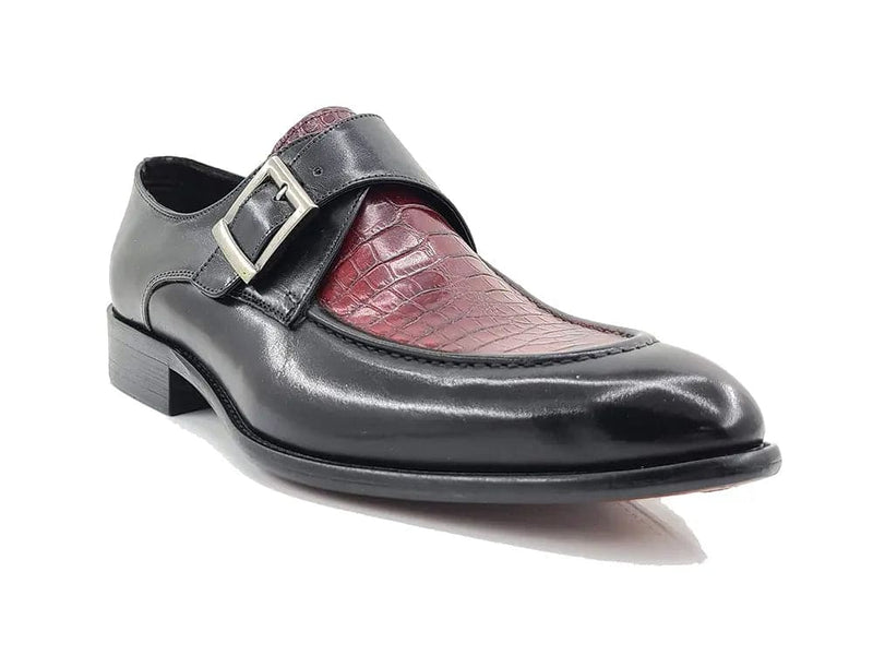 Carrucci Alligator Embossed Leather Derby
