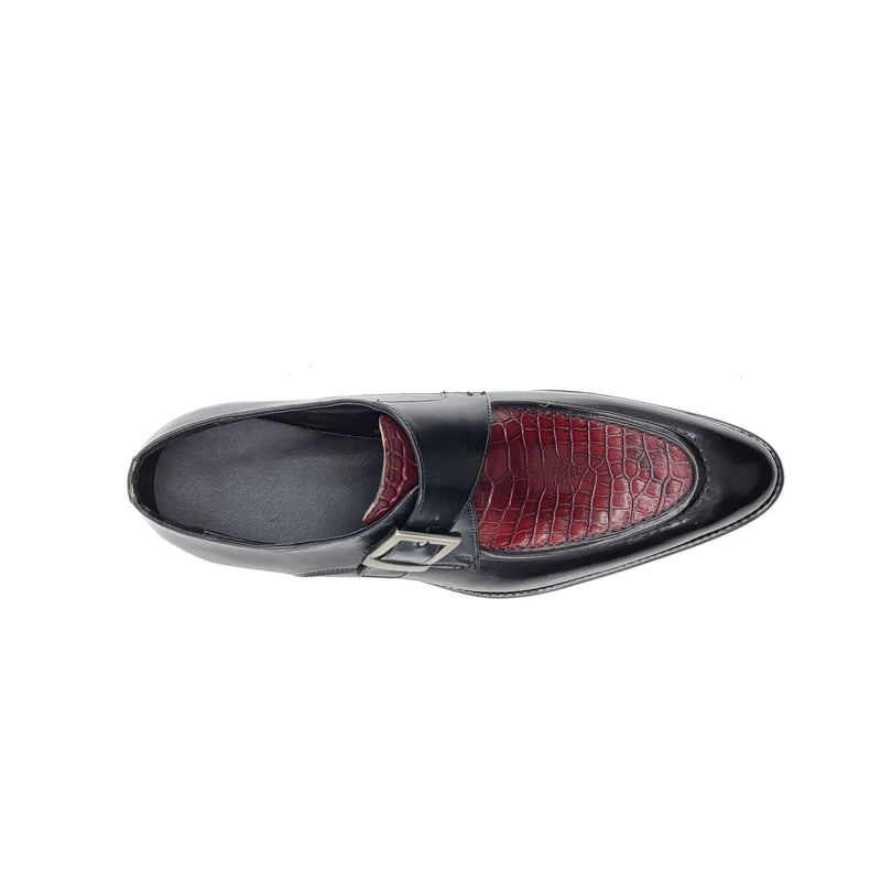 Carrucci Alligator Embossed Leather Derby
