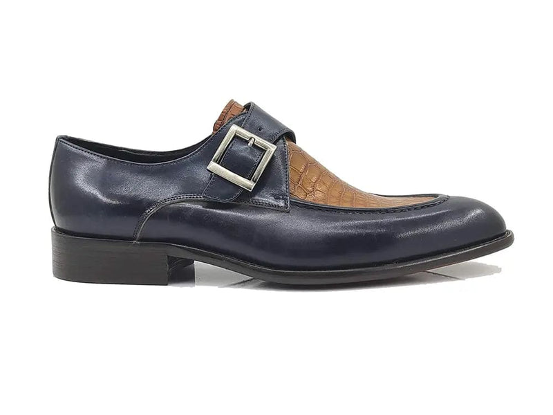 Carrucci Alligator Embossed Leather Derby