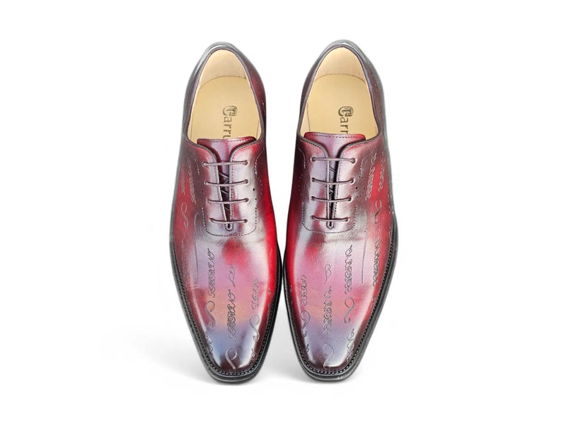 Carrucci Embossed Wholecut Oxford