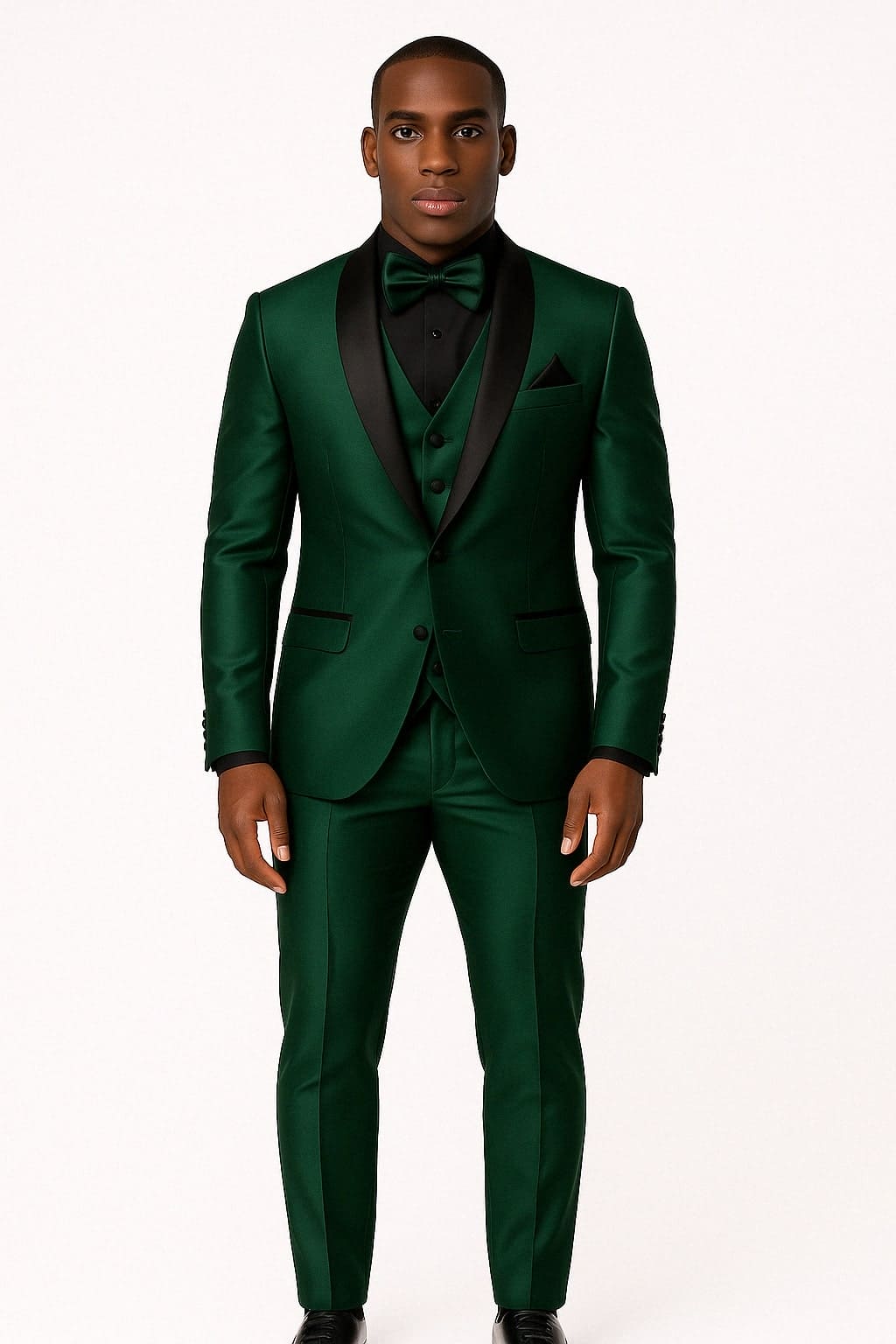 Emerald Green For Groom Mens Emerald Green Tuxedo With Black Satin